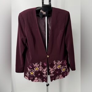 Women G O S P E L Beaded Embroidered BlazerJacket size 20 Church Formal